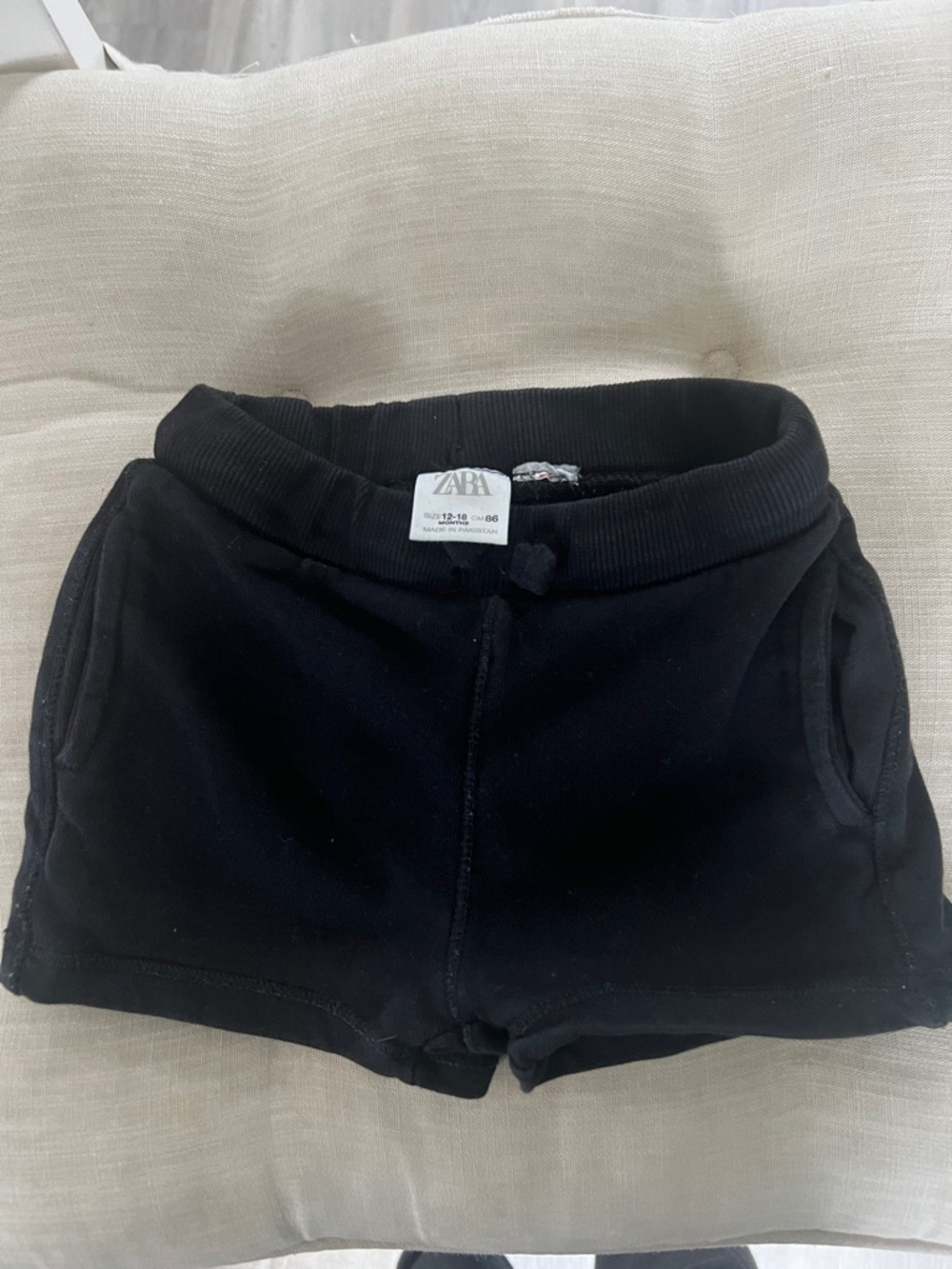 Zara Black Knit Drawstring Shorts